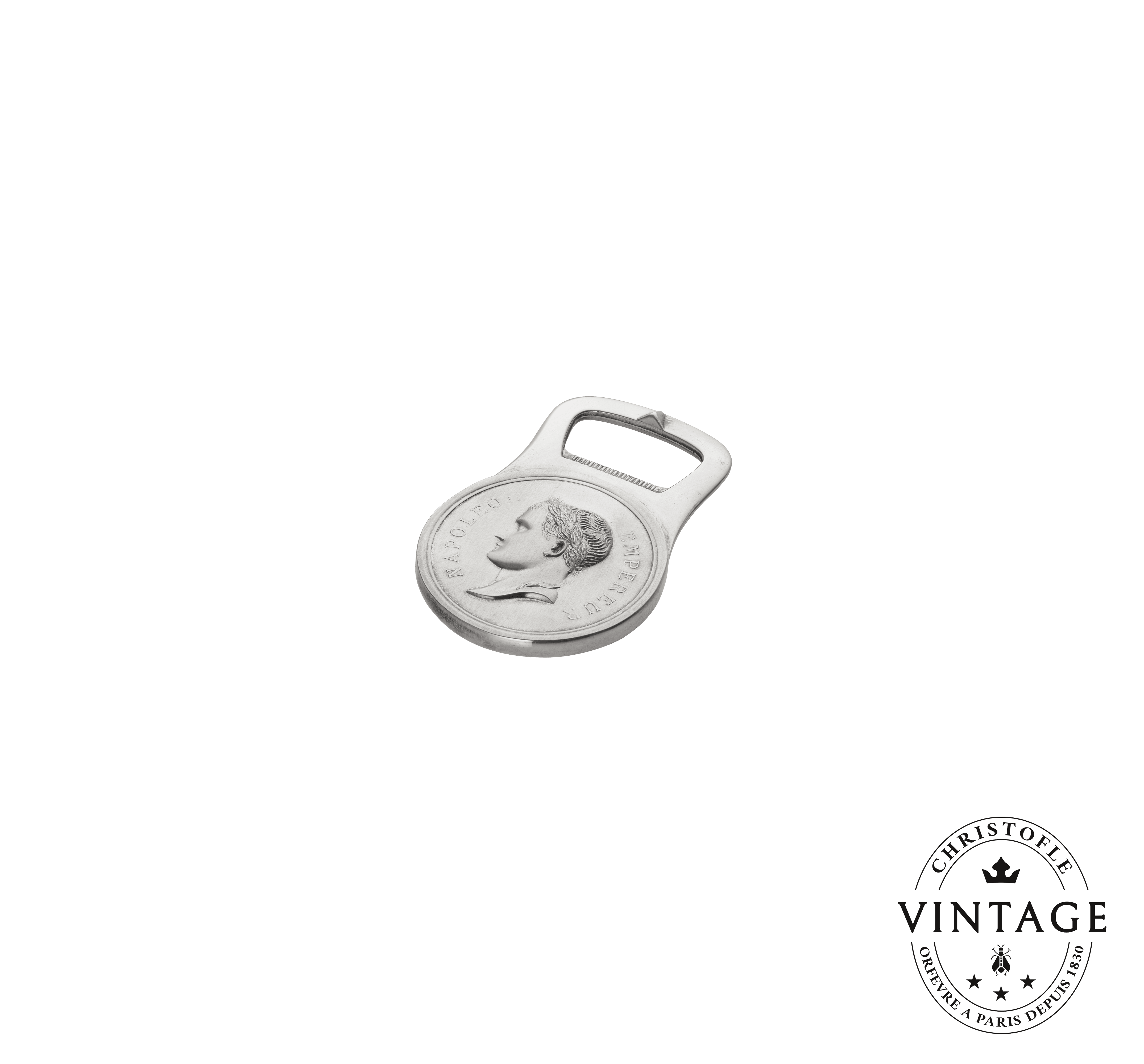 Vintage Silvered Napoléon I Bottle Opener | Christofle